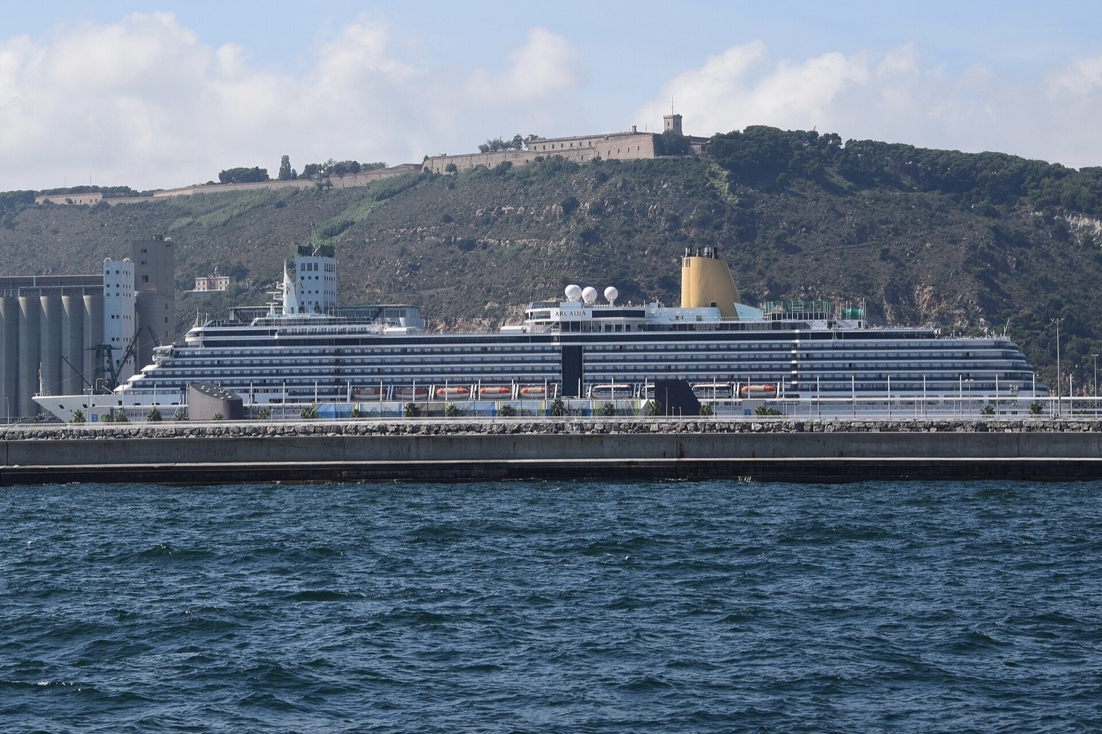 Cruise ship in the Port of Barcelona, Spain
