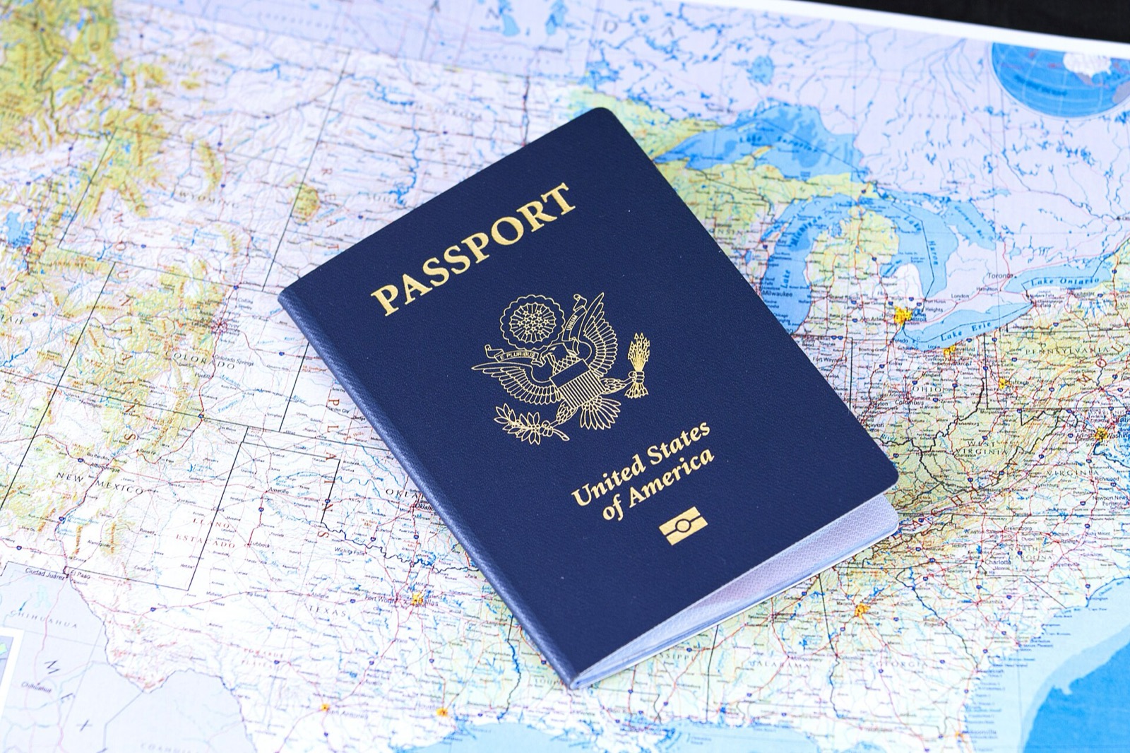 Passport and travel documents for trip planning